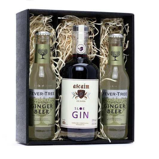 Geschenkset Sloe GIN 0,35l und 2 Ginger Beer 0,2l