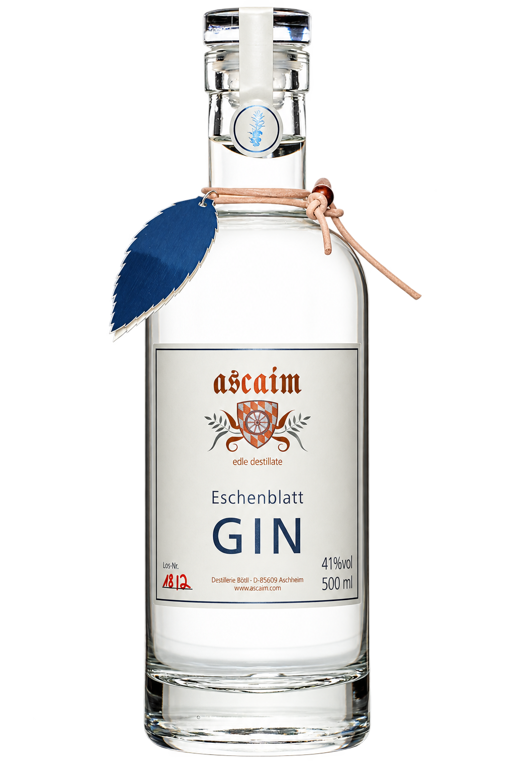Eschenblatt Gin – Flaschenabbildung