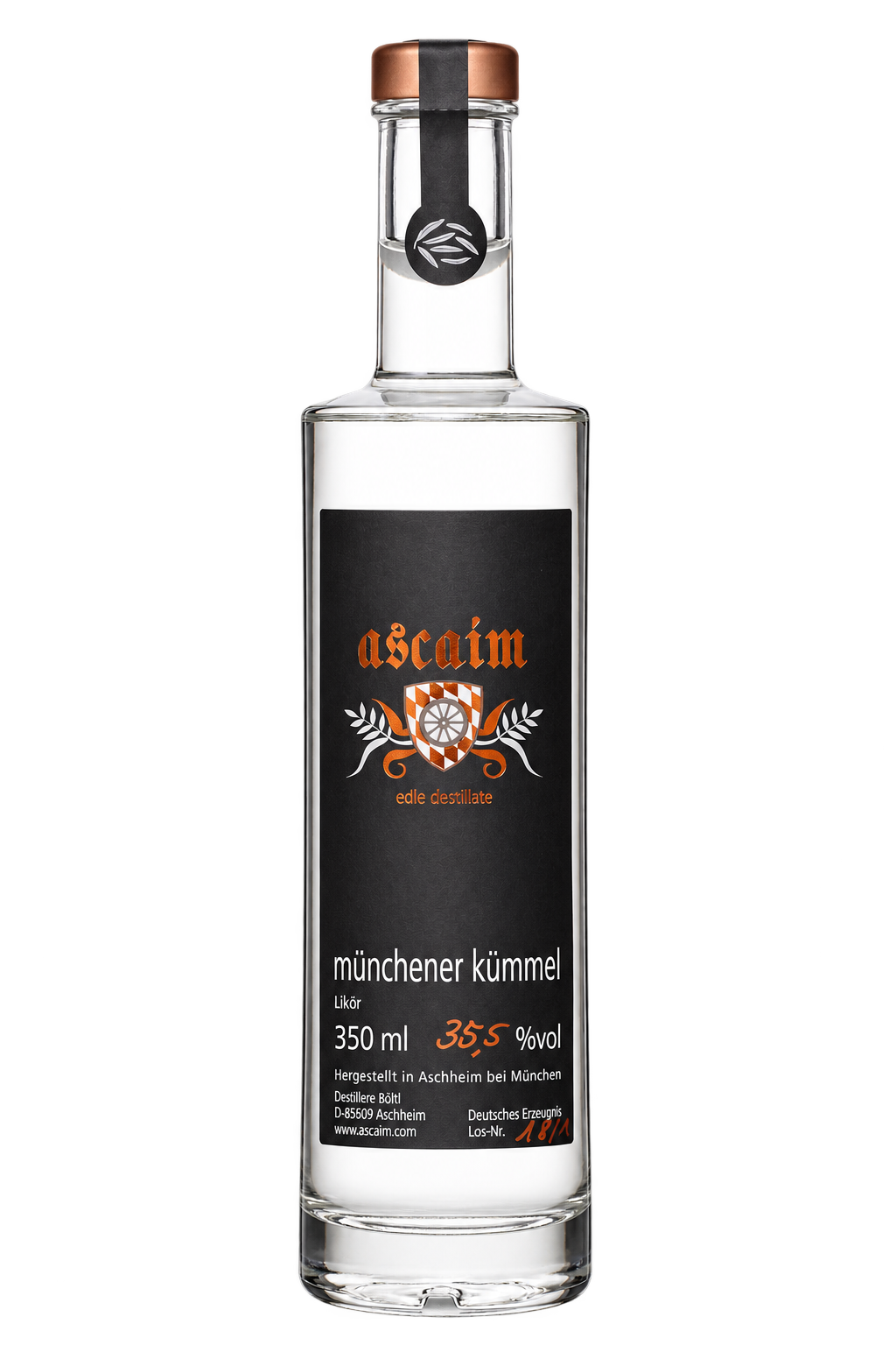 Münchner Kümmel – Flaschenabbildung